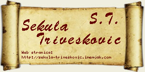 Sekula Trivešković vizit kartica